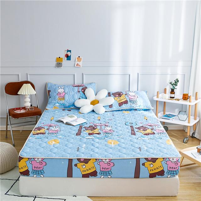 Husă de saltea matlasată, cu senzație de mână moale, cearșaf dușor anti-bacterian Husă de pat personalizată Nu este inclusă Față de pernă