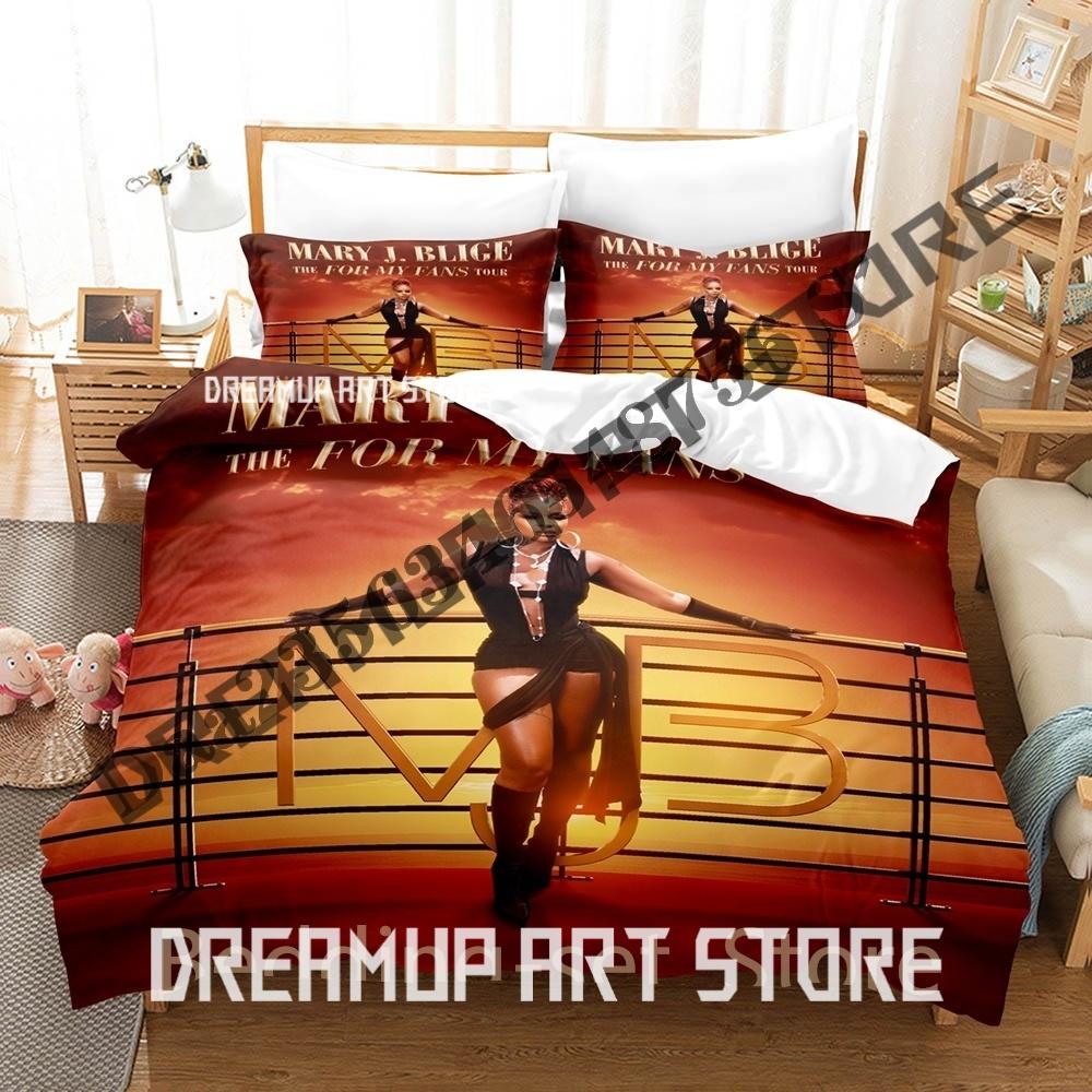 3D Print Mary J. Blige Bedding Set Single Twin Full Queen King Size Bed Set Adult Kid Bedroom Duvetcover Sets Game Anime Bed