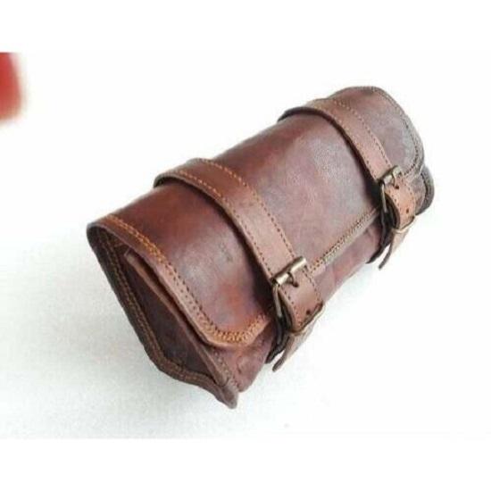 Kožená brašna Brašny na motorku Brašny na sedlo 3 tašky Hnědá 2 + 1 tašky