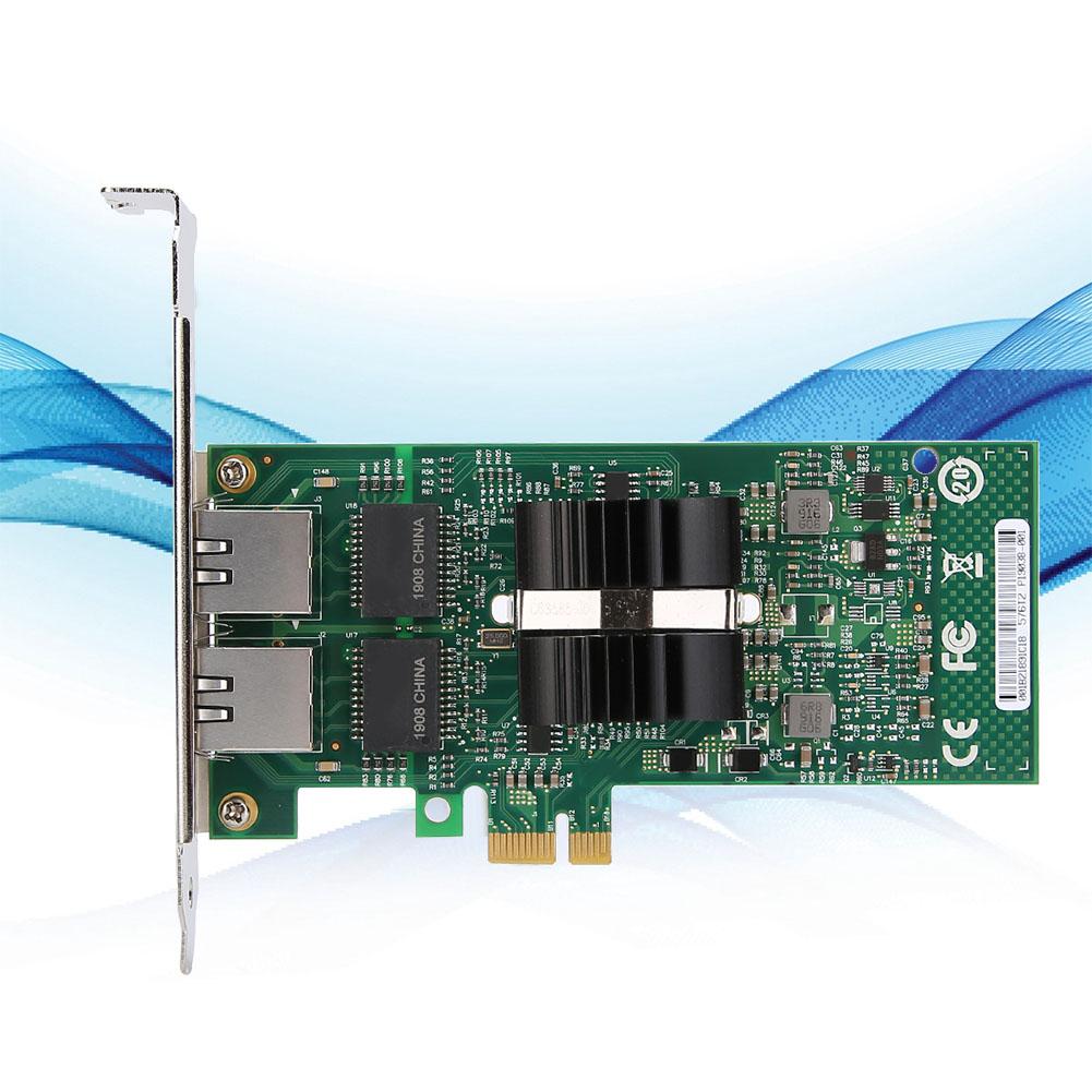 For INTEL 82576 T2 Gigabit PCI e Dual Port Network Adapter Card Desktop 1000Mbps Server NIC LED