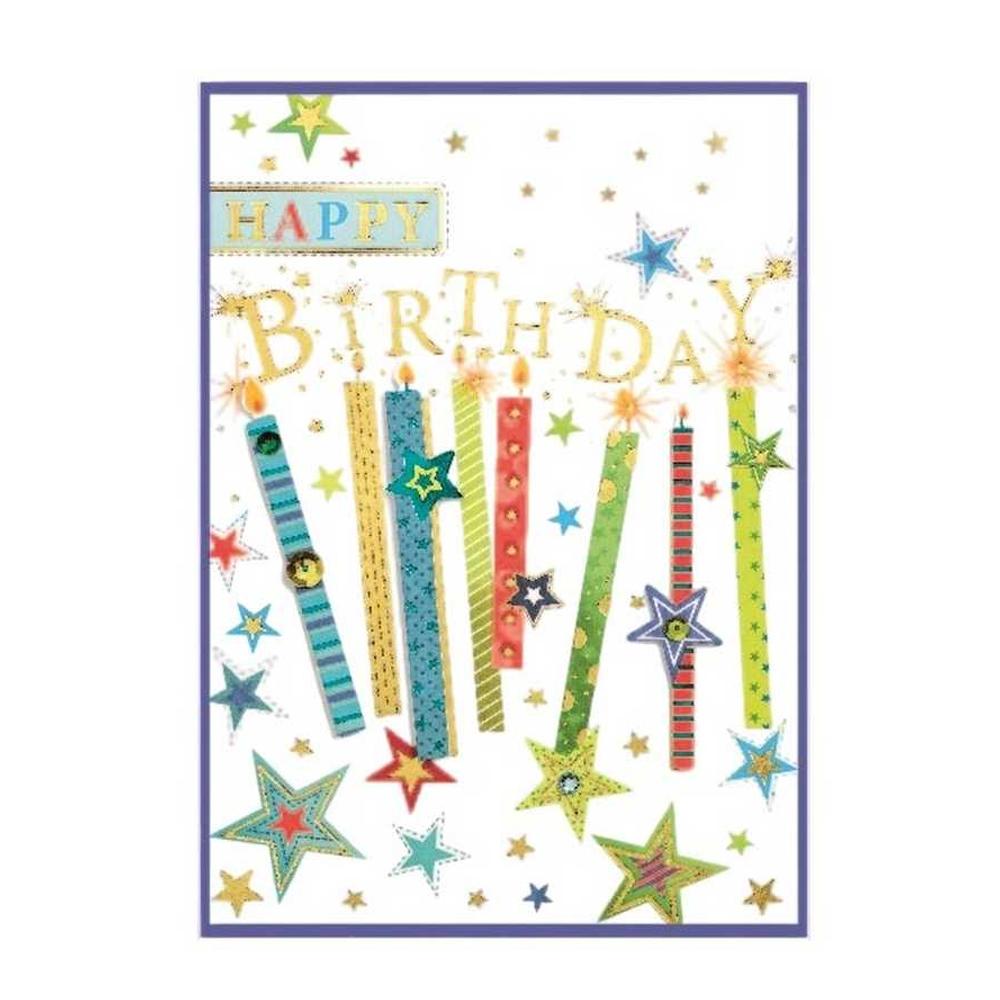 Simon Elvin Kerze Alles Gute zum Geburtstag Grußkarte (Packung mit 6)