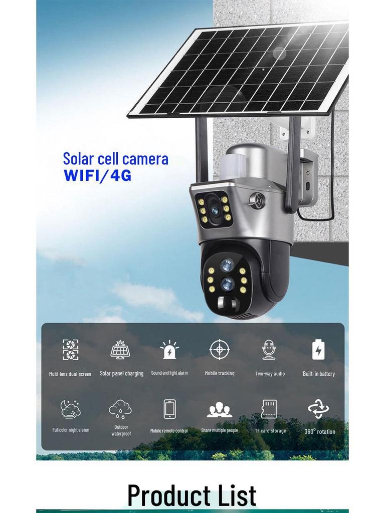 Eseecloud Dual Lens 4G Solar Outdoor Camera