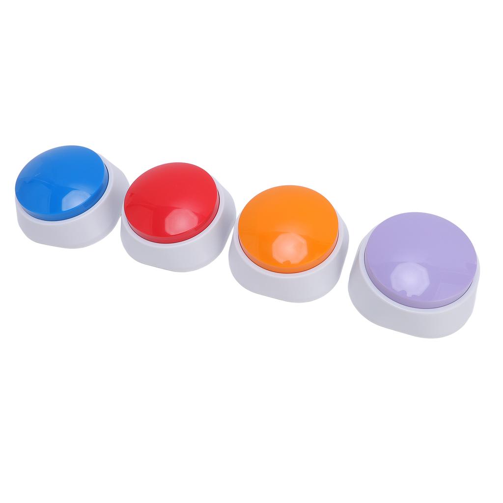 4 SZT. Przyciski dla Psa do Komunikacji Nagrywanie 30 Sekund Trening Zwierząt Domowych Brzęczyk Nagrywanie Głosu Clicker Zestaw