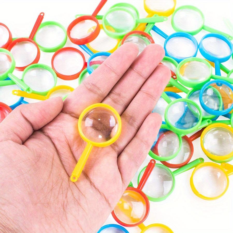 48pcs 2inch Plastic Handheld Magnifiers - Colorful Magnifying Glasses with Clear Lens for Outdoor Nature Exploration, ZSY
