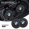 2pcs Car Coasters Water Cup Holder Pads Cup Slot Non-Slip Mat For E46 E39 E90 E60 E30 F10 F11 F20 F30 G20 G30 X1 X3 X5 Z4