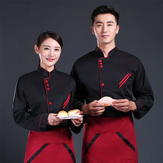 Veste de Chef unisexe à manches longues et courtes, manteau, uniforme de Service de cuisine d'hôtel, vêtements de travail