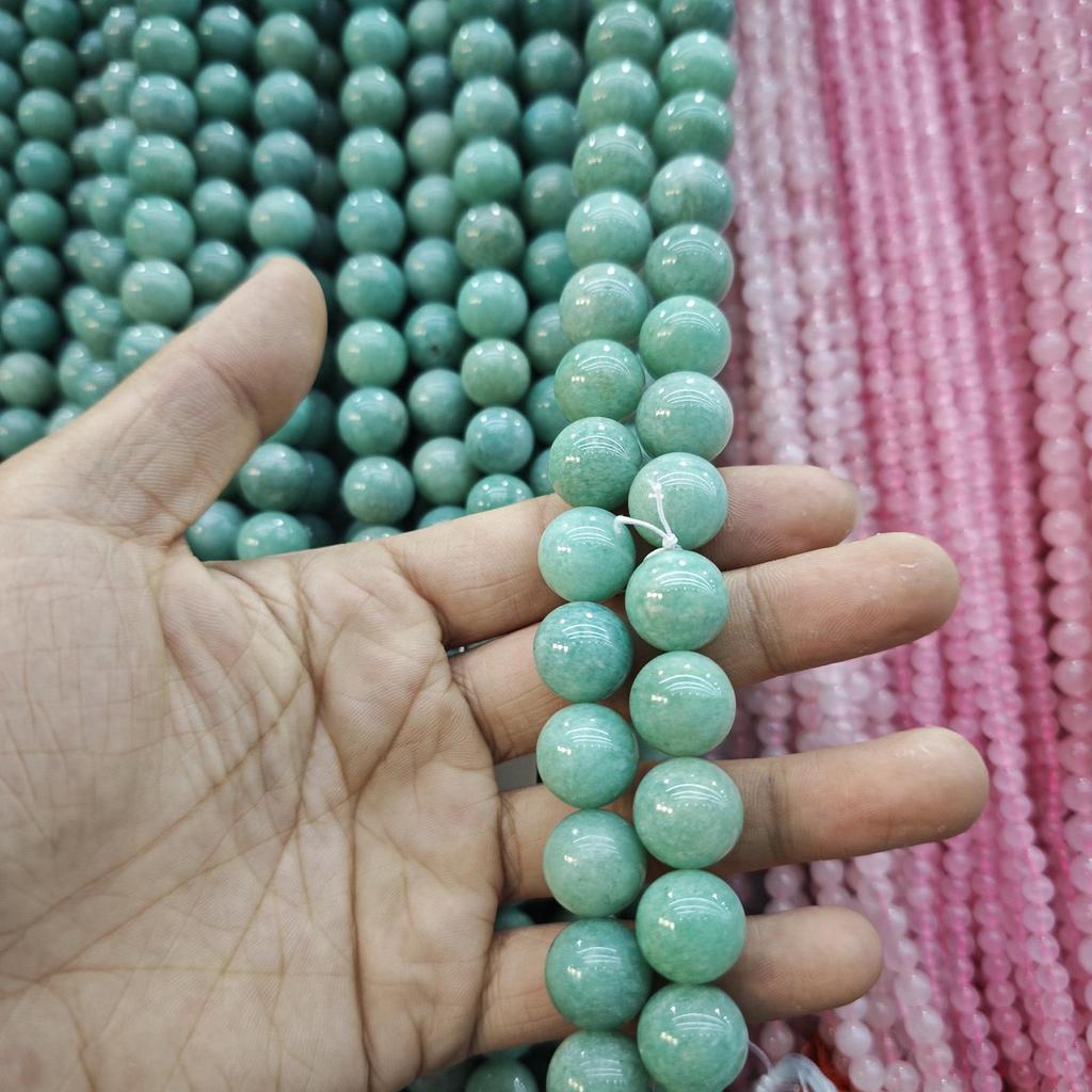 Jade Amazonite Round Beads - DIY Jewelry Accessories & Buddhist Beads