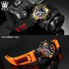 Für Casio G-SHOCK Serie Uhr 5536 GR-B100/GR-B100GB Modifiziertes Nylon-Canvas-Armband Herren Sport Wasserdicht Kette Armband schwarz