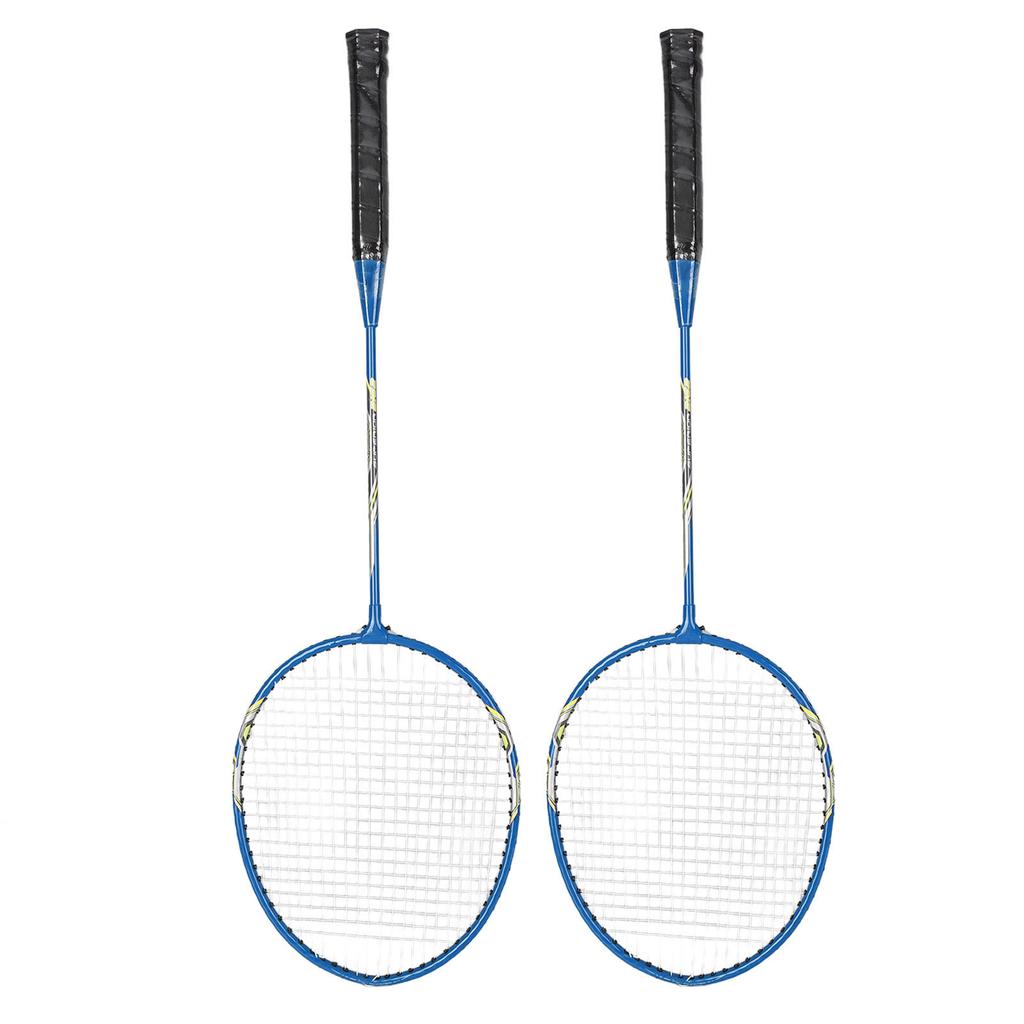 LEIJIAER Badminton Racket Set of 2 Player Iron Alloy Professional Training Replacement Equipment