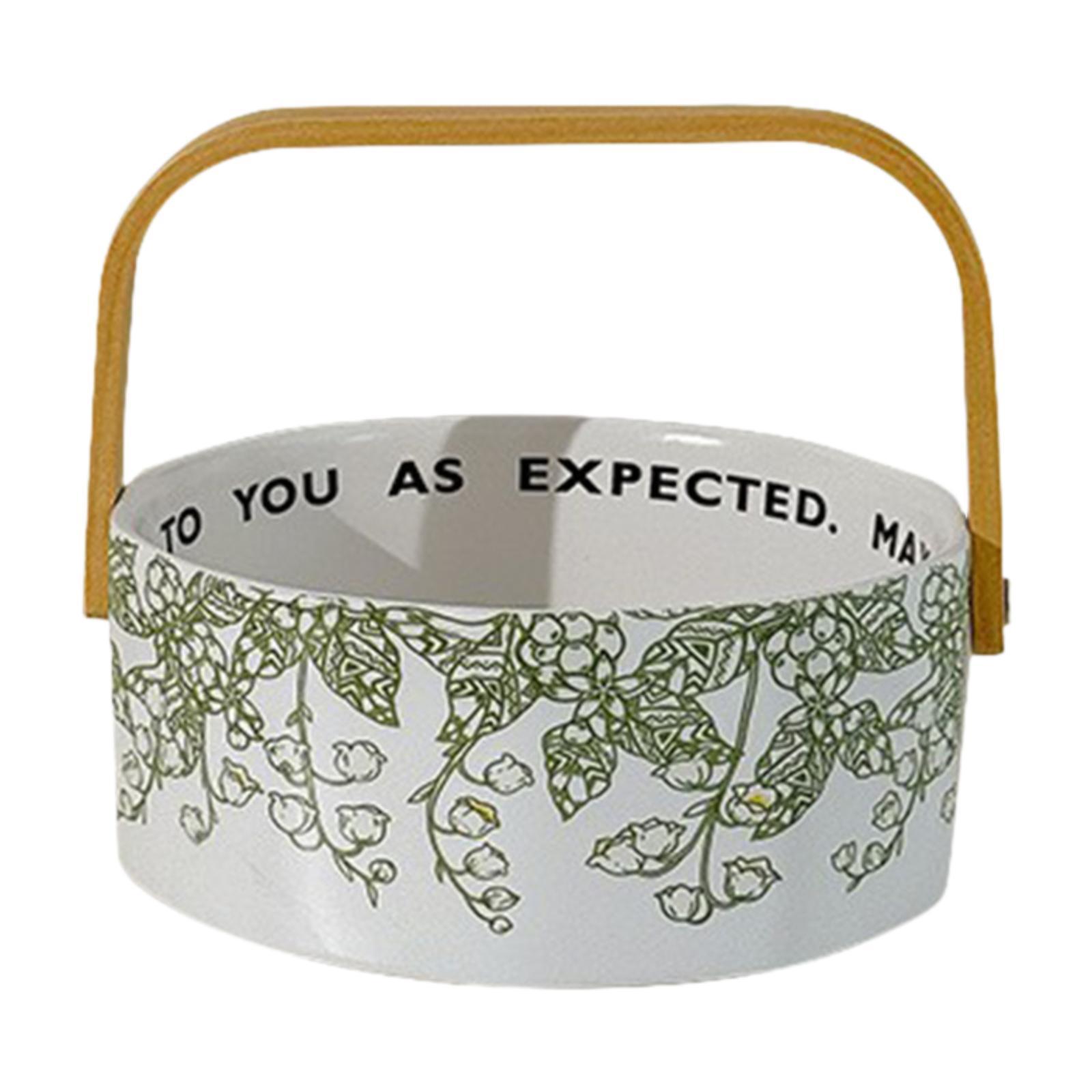 

Ceramic Snack Bowl with Handle for Fruit And Organization in Kitchen