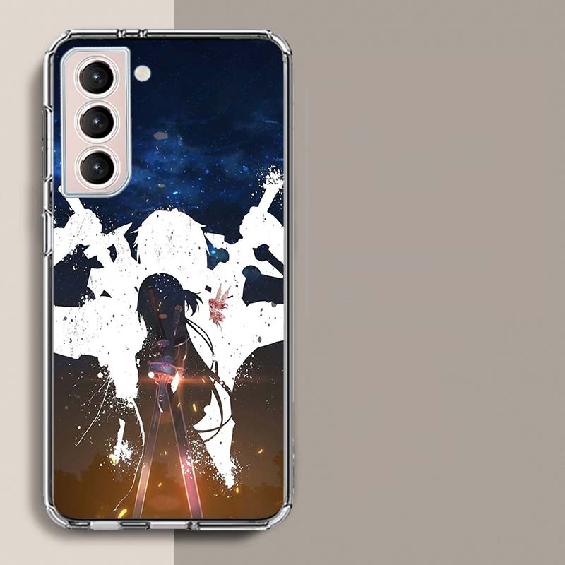Sword Art Online SAO Anime Phone Case For Samsung S25+ Edge Galaxy S24 FE S23 Ultra Capa Shell S22+ S21 Plus S20 FE Cover Silico