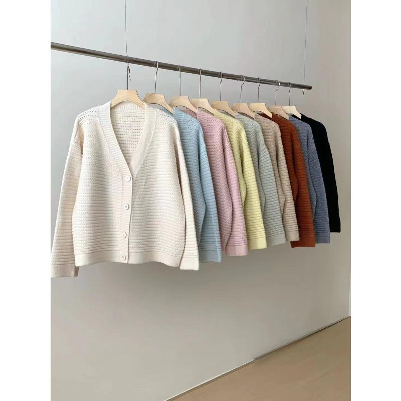 The New Gentle Wind Soft Waxy Knitted Cardigan Women's Versatile Loose Lazy Wind Temperament Sweater Jacket