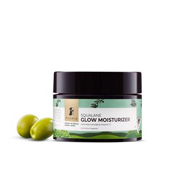 Squalan Niacinamid & Vitamin C Glow Feuchtigkeitscreme für das Gesicht | Feuchtigkeitscreme zur Hydratisierung trockener Haut | 50 g, Creme