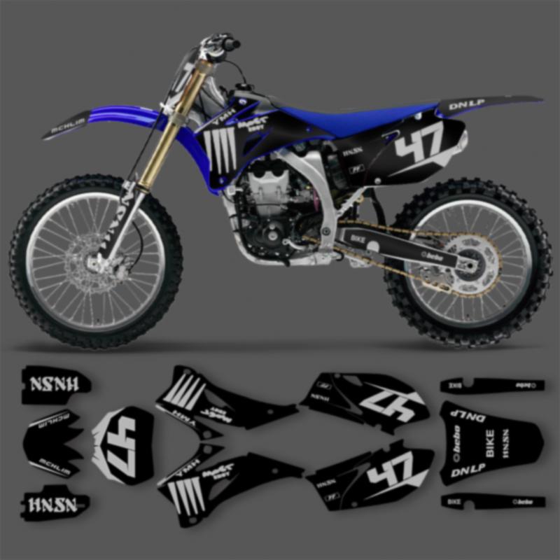PowerZone Custom Team Motorcycle Graphics Backgrounds Decals Stickers For YAMAHA YZF250 450 2006 2007 2008 2009 YZF250 YZF450