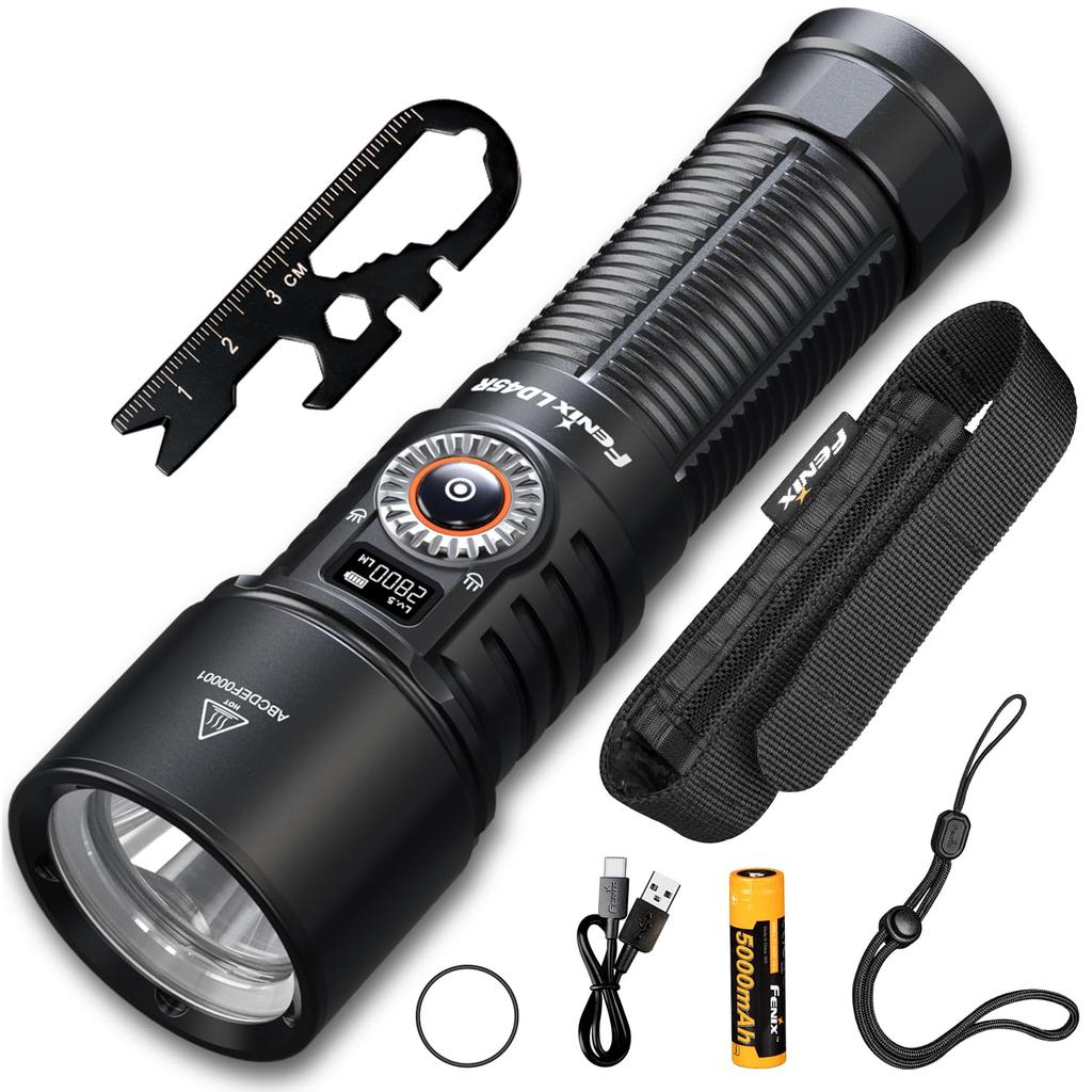 Fenix LD45R Rechargeable LED 2800 IP68 65 Hours of Battery 480M Beam Portable Disaster High Ultra Super Perfect for Outdoor and Powered by a 5000mAh