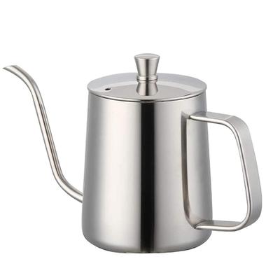 SOVIFKI Coffee Drip Pot with Scale Coffee Kettle 0.6L Stainless Steel Camping Kettle Narrow Mouth Coffee with Lid