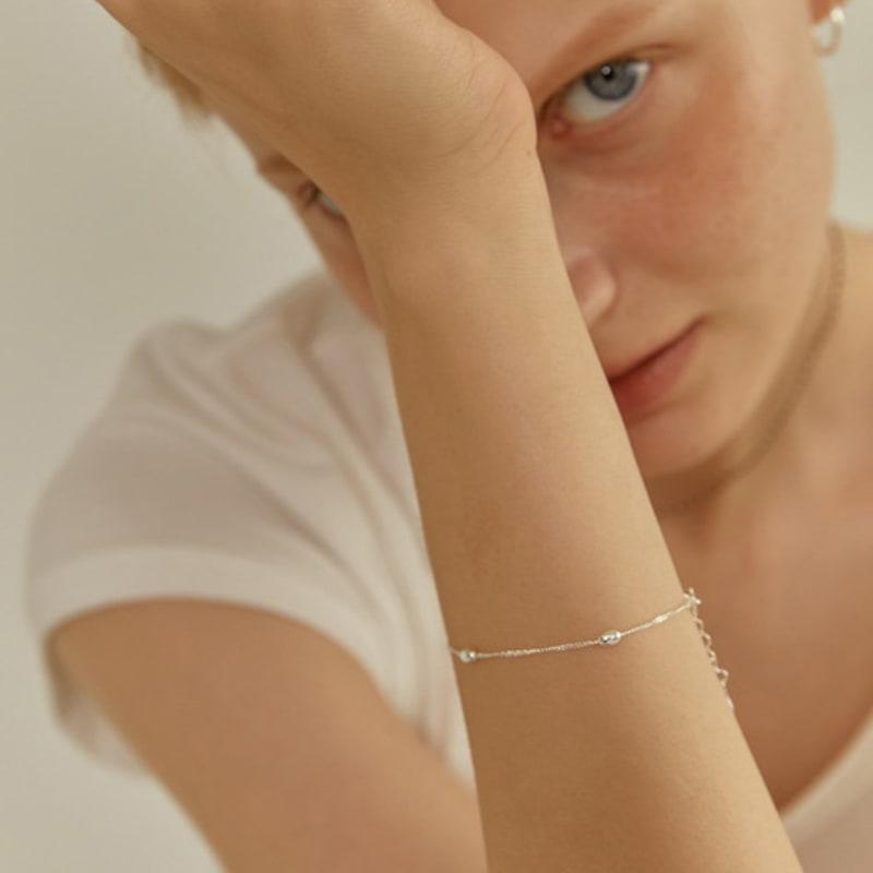 LUNNE Silber Basic Oval Panzerarmband #LSB03