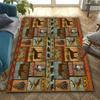 American Country Vintage Style Art Carpet Living Room Bedroom Sofa Large Area Decorative Mat Kids Play Soft Non-slip Rugs Gift