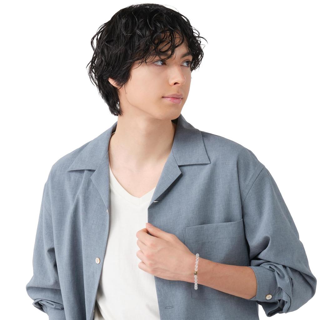 Phiten Crystal Bracelet, Single Ring, Natural Quartz Crystal, 4mm Beads, 16cm, Unisex, Jewelry, Health Accessory, Gift