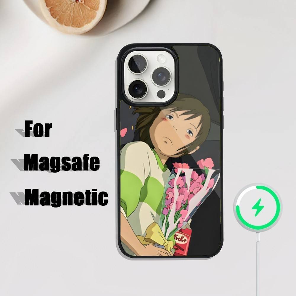 

S-Spiriteds-Flower-A-Away Phone Case For iPhone 17,16,15,14,13,12,11,Pro,Max,Plus,Mini,SE4,E Magnetic Magsafe Wireless Charging iPhone13PRO