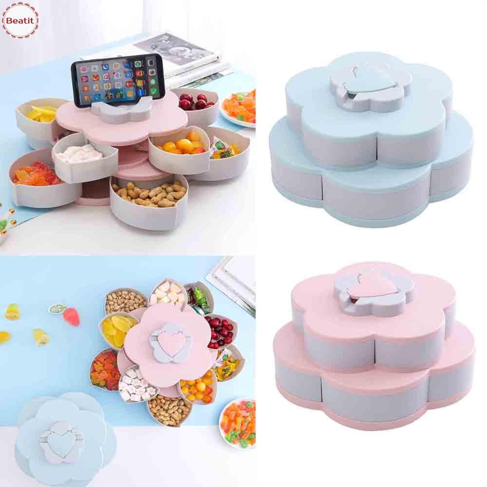 Buy Beatit Creative Bloom Rotating Snack Box Flower Design Candy Food
