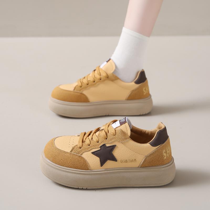 

CRLAYDK Classic Women s Low Top Sneakers Skateboard Walking Casual Trainer Shoes Platform Ladies Stars Lace Up Sports Tennis 35