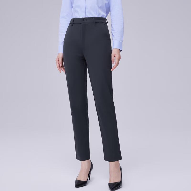 Fengxun Women s Professional Straight-Leg Suit Pants 35
