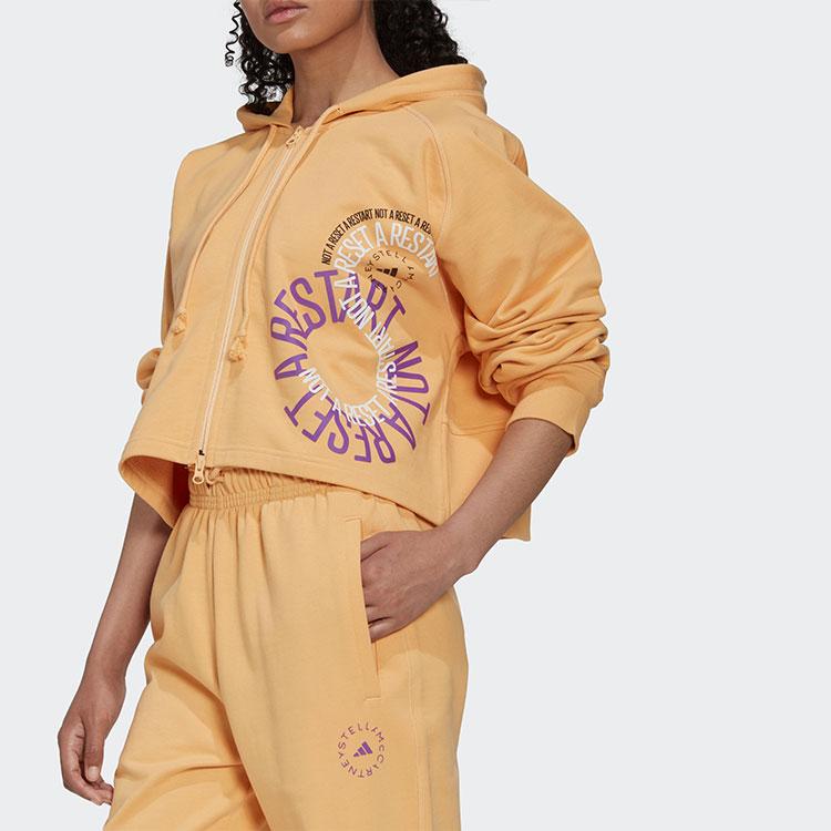 adidas by Stella McCartney Women's Cropped Hoodie Orange IB5890