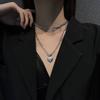 Vintage Pearl Necklace Women's Simple Titanium Steel Sweater Chain Spice Girl Accessories