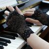 Thin Lace Half Finger Gloves Breathable Sun Protection Riding Gloves Driving Gloves  Wedding Events