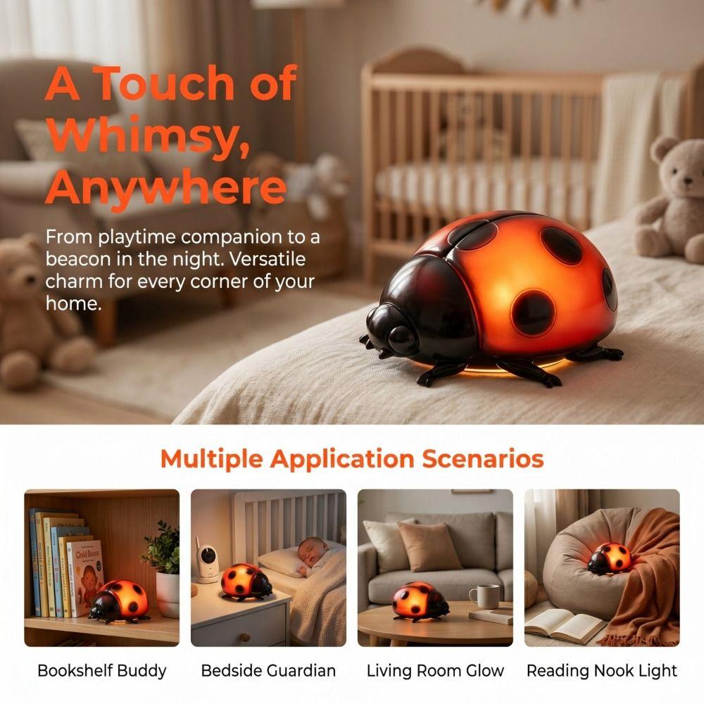 Modern Minimalist Style Beetle Night Light LED Glow LED Night Light Gift for Kids/Adults
