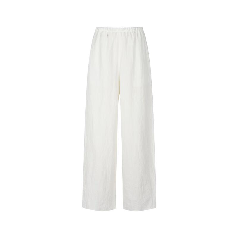 LESS Women's Loose Wide-Leg Hemp-Linen Trousers