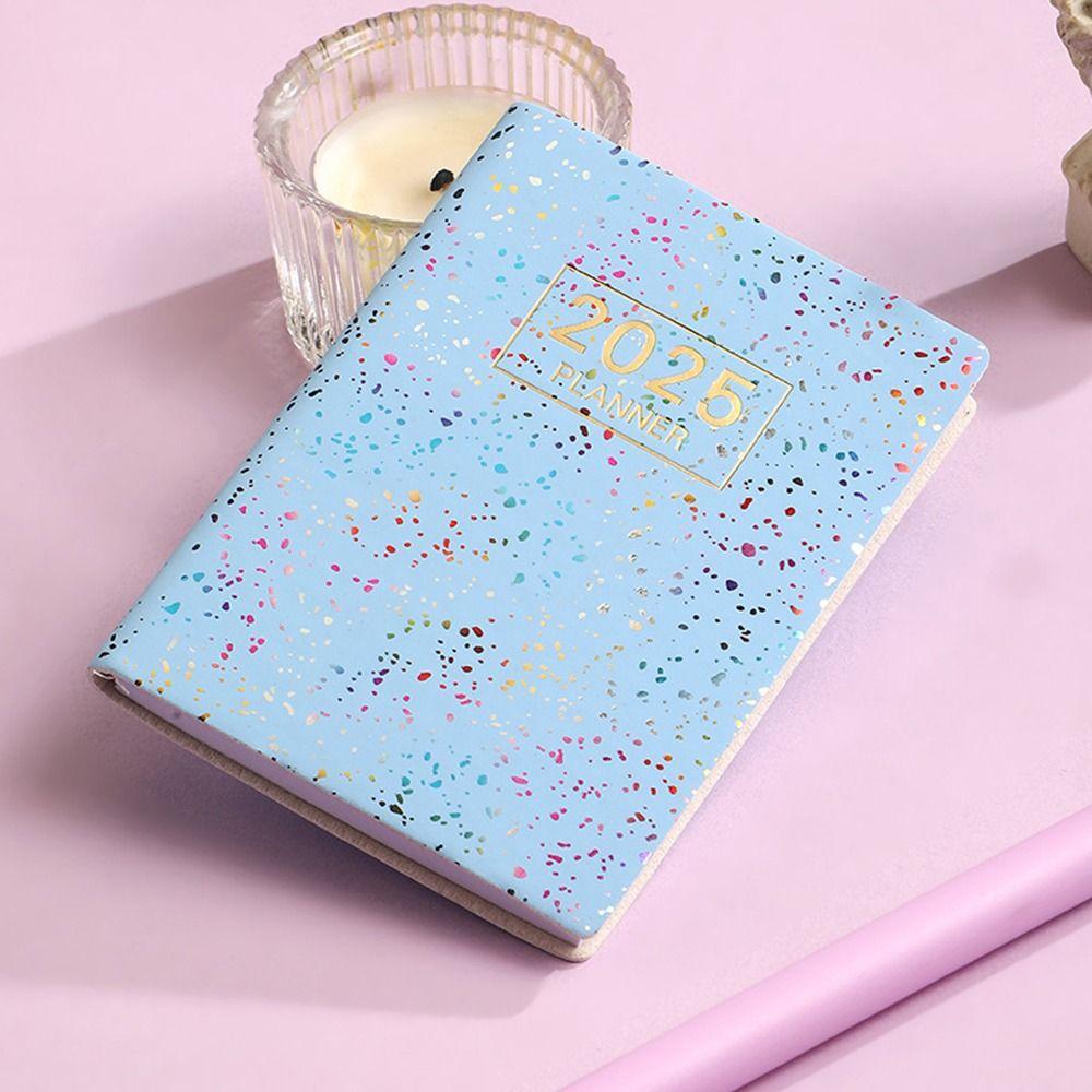 Bling A7 Mini Pocket Notebook Colorful English Efficiency Plan Notebook Academic Weekly Agenda Taking Notes 365 Days Notepad