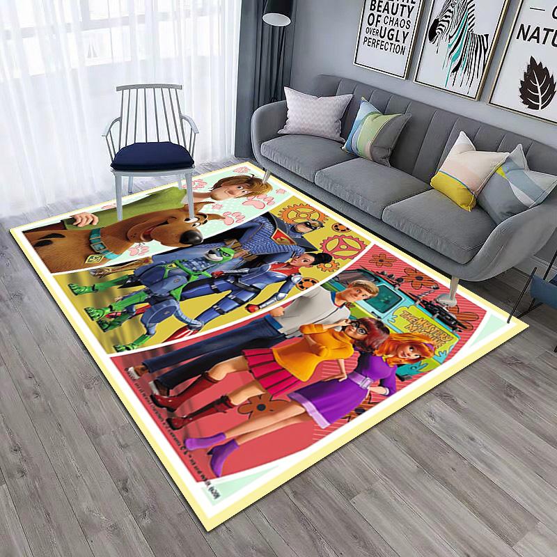 Halloween Cartoon Comedy Adventure Movie Scooby-Doo Carpet Is Suitable for Living Room and Bedroom Doormats Office Balcony Decorative Carpet V7