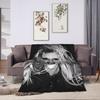 Lady Gaga Legendary singer  Flannel Blankets  Super Warm Throw Blanket for Couch Bed Picnic Pattern Bedspread Sofa Bed Cover