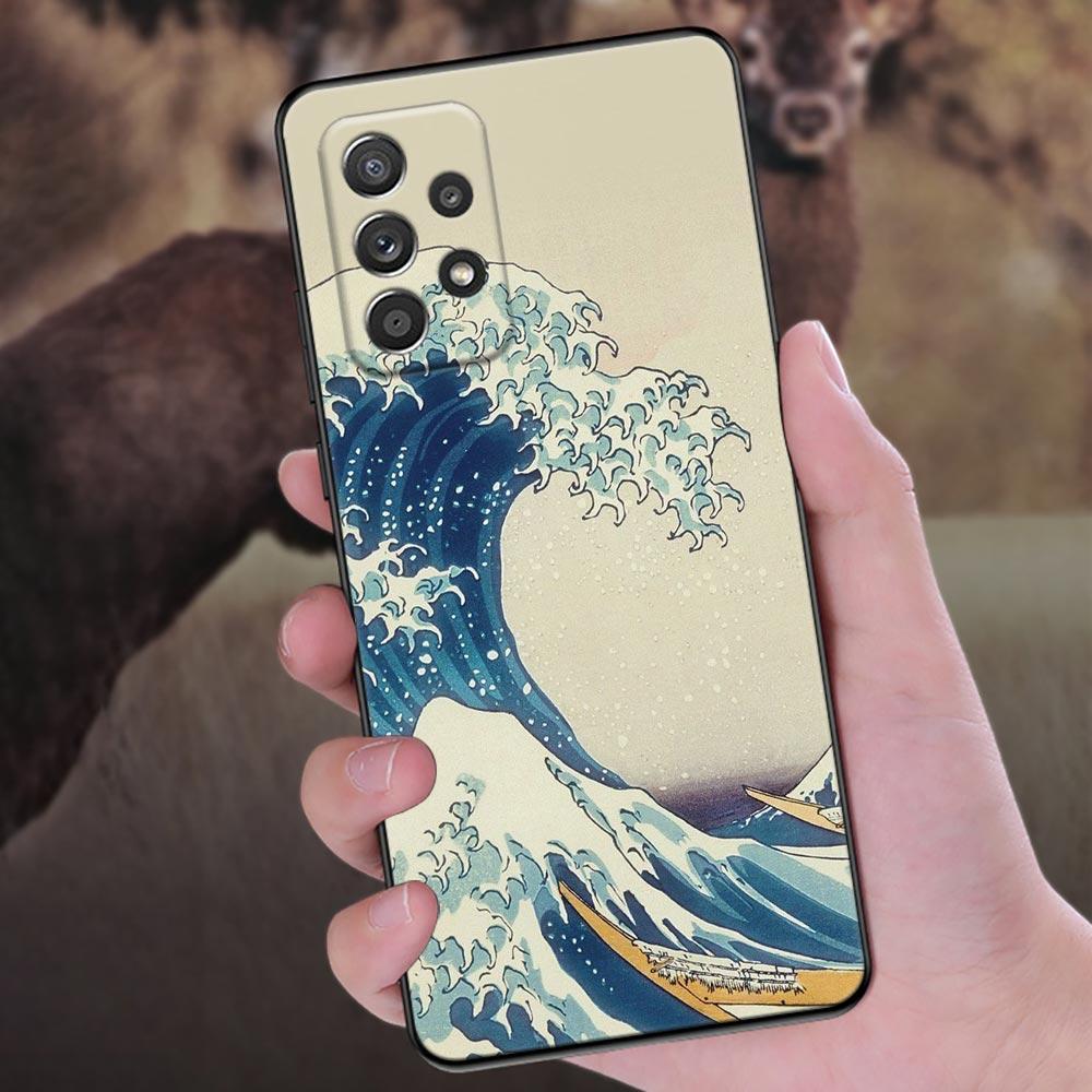 Japanese Art Hokusai kanagawa Great Wave Cover Galaxy A53 5G Case For Samsung A54 A52 A52S A51 A55 A73 A72 A35 A32 A33 Back Case