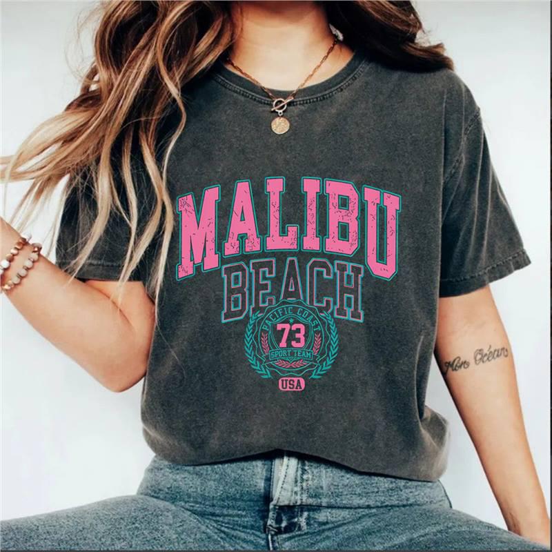 

Women s Retro Street Style Distressed Cotton T-shirt L кавовий