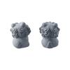 2Pcs Chinese Legend God Beast Statue Cute Gatekeeper God Stone Sculpture Spirit Beast Lion Handmade Gift Diy Decor