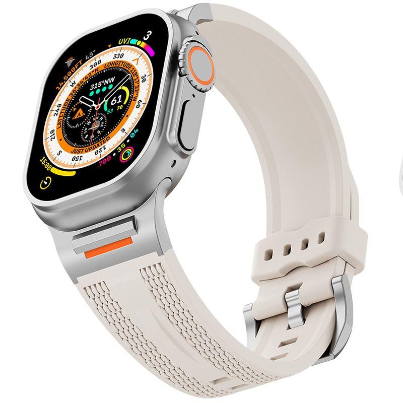

Topi Sports Strap for Apple Watch Ultra2 Strap Iwatch10applewatch9 New Arrival Sports Liquid Silicone Strap Fitness Starlight color 49mm(ultra)