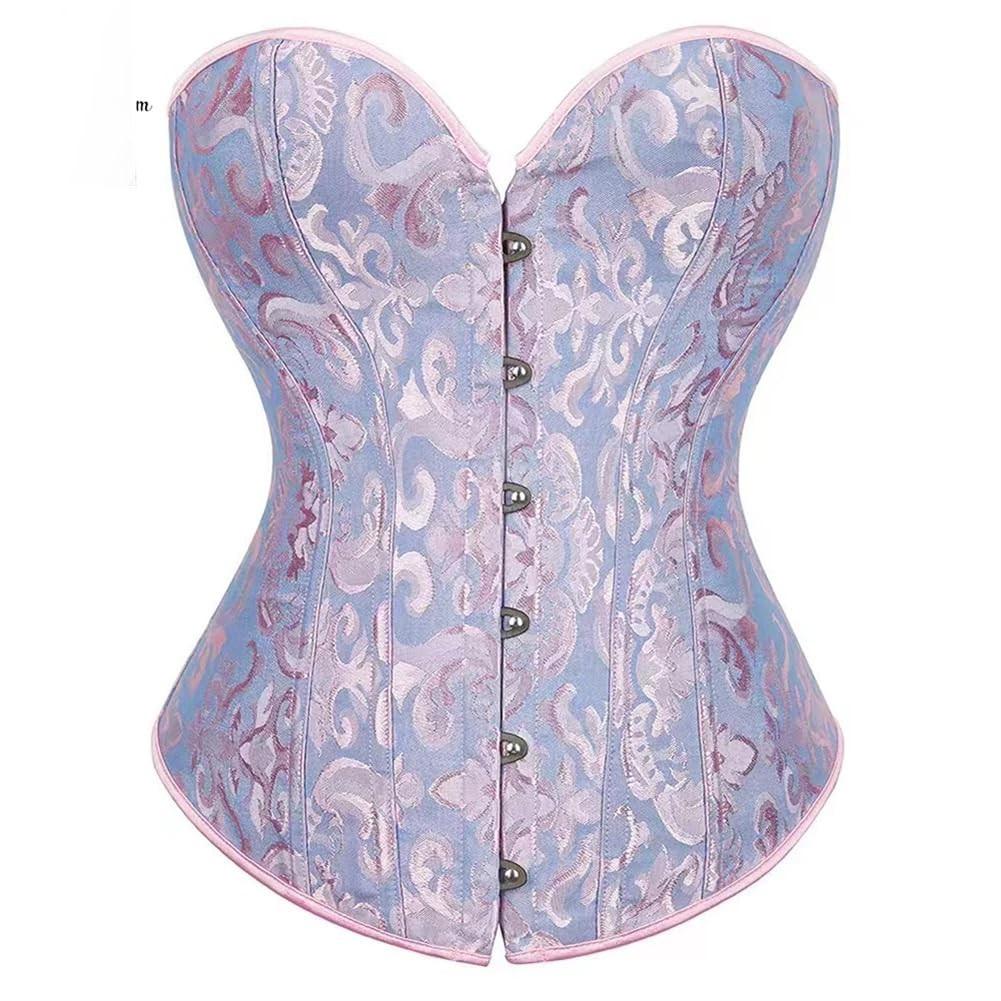Women's  Sexy LaceBack Zip Corset Top Bustier G-string Body Shapewear