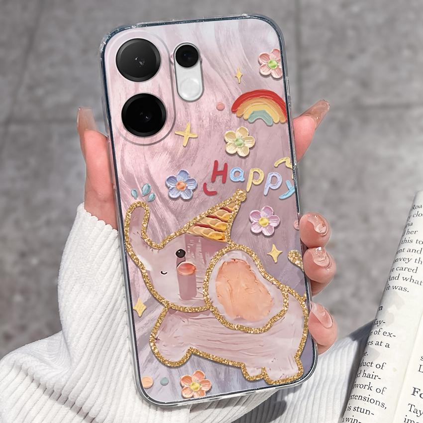 For Vivo V60 V50 V40 Lite V40e V30e V20 Pro SE Phone Case Beautiful Mountain Range Patterns Transparent TPU Anti Slip Soft Back Covers For Vivo Casing