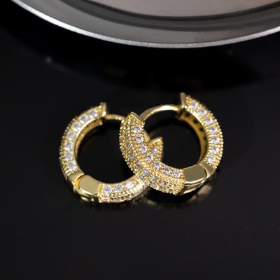 Hoop Full Diamond Earrings Hip Hop Classic Ear Buckles Universal Personalized Earrings For Men And Women