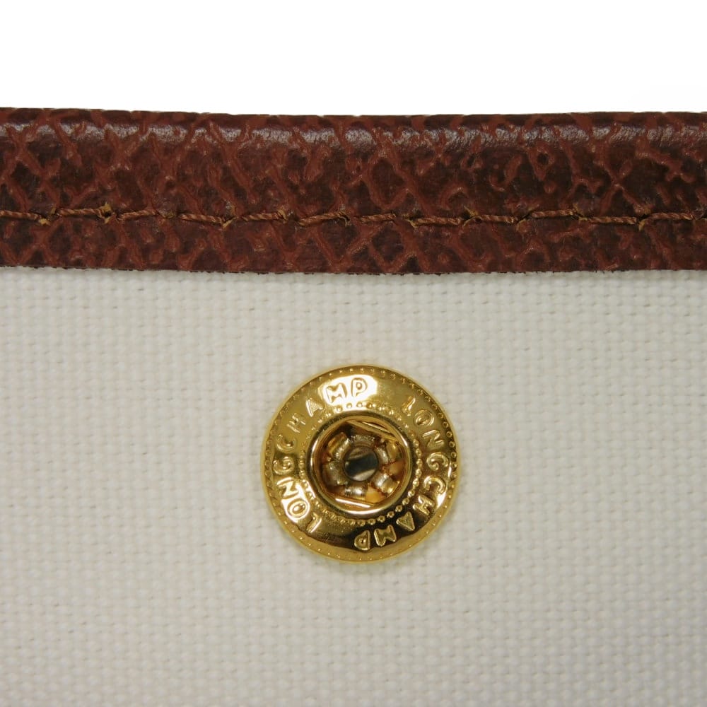 Used 12768 Le Pannier Pliage S 10144HZB035 7922 Canvas Basket Bag 2-Way Shoulder Bag with Hose, Brown, Women's from