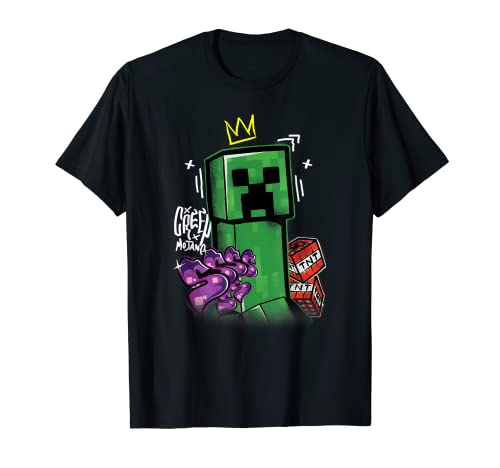 Minecraft Creeper Crowned Graffiti Poster T-Shirt
