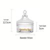 Christmas Maple Leaf Snowflake Glass Jar Ornament