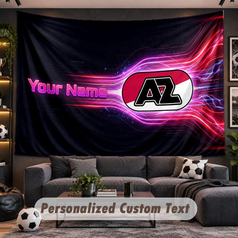 Wall Hanging Tapestry Custom NameAZ Alkmaar Pattern Personalized Printed Fabric Wall Decor