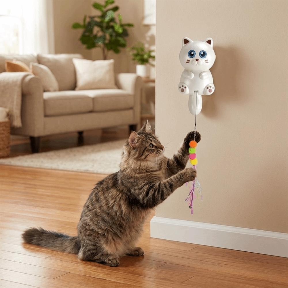 Retractable Automatic Lifting Cat Toy Elastic Rope Kitten Teasing Toy Electric Cat Toy Indoor Cat
