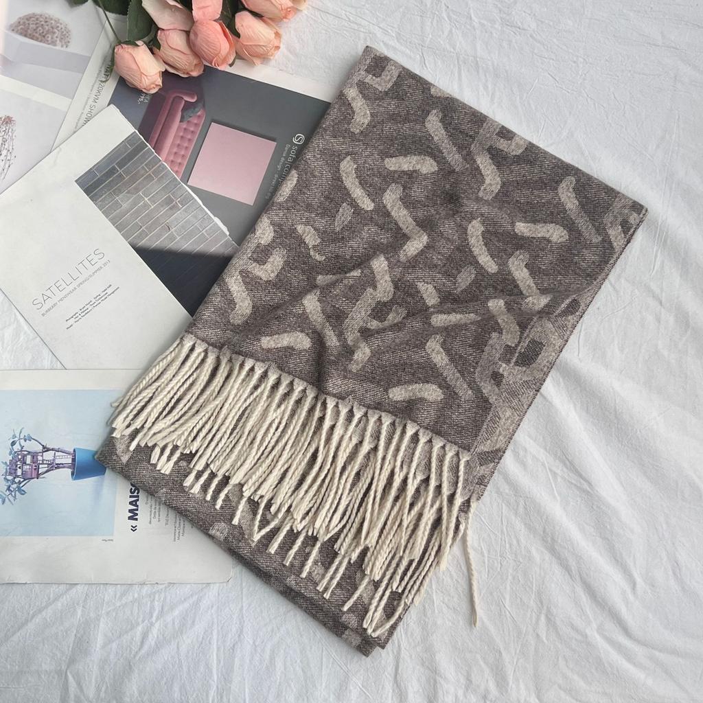 Winter Scarf for Women High End Fashion Houndstooth Shawl  Long Tassel Imitation Cashmere Men's Warm Scarf