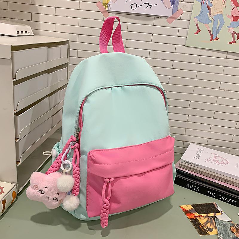 New High-value Dopamine Macaron Color Casual and Simple Lightweight Backpack for Junior High School Students