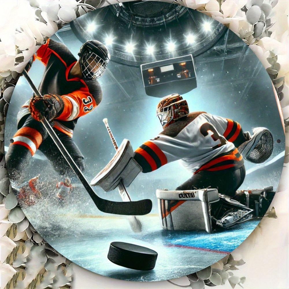 Metal Poster Wall Art Retro Hockey Sign Home Garage Decor